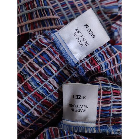 REVOLVE Petersyn Multicolor Sleeveless Square Neck Smocked Ruffle Skirt Set M/L - Picture 13 of 14